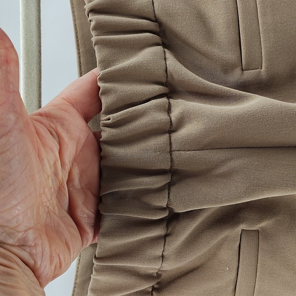 Tommy Hilfiger Tan Dress Pants Size 14 Elastic Back Waist Stretch Crop Ankle - Picture 8 of 10